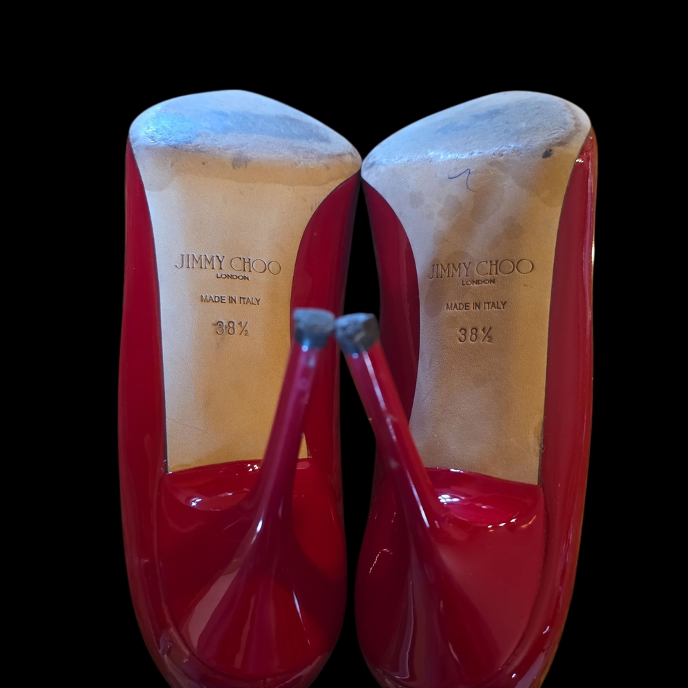 Jimmy Choo Bold Red Patent Heels - Picture 6 of 10